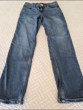 Deluth Flannel Lined Jeans Women's Size 2x29 Blue Straight Leg (0364)